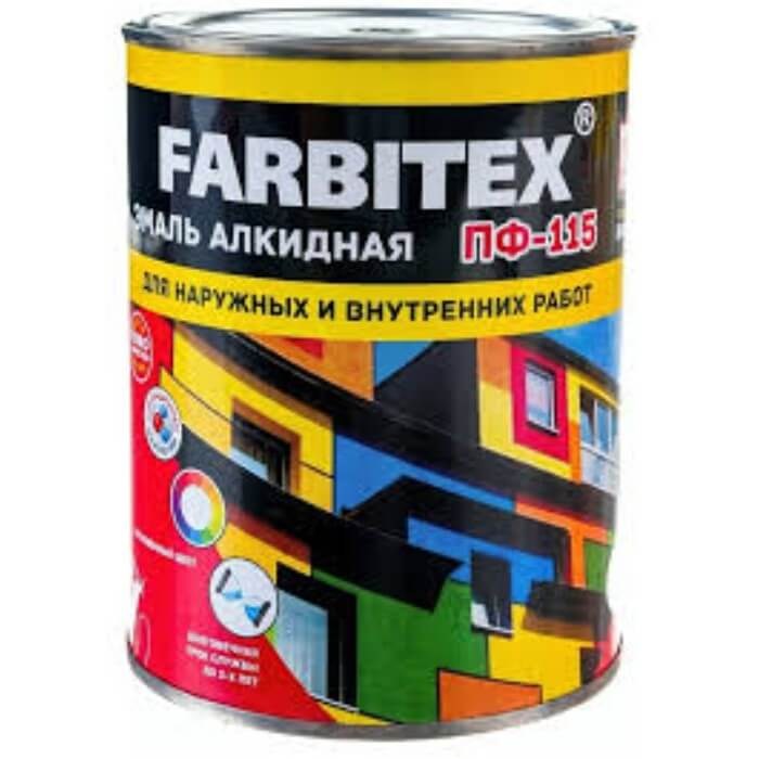 Эмаль алкидная ПФ-115 зеленый (0,4кг) FARBITEX-2
